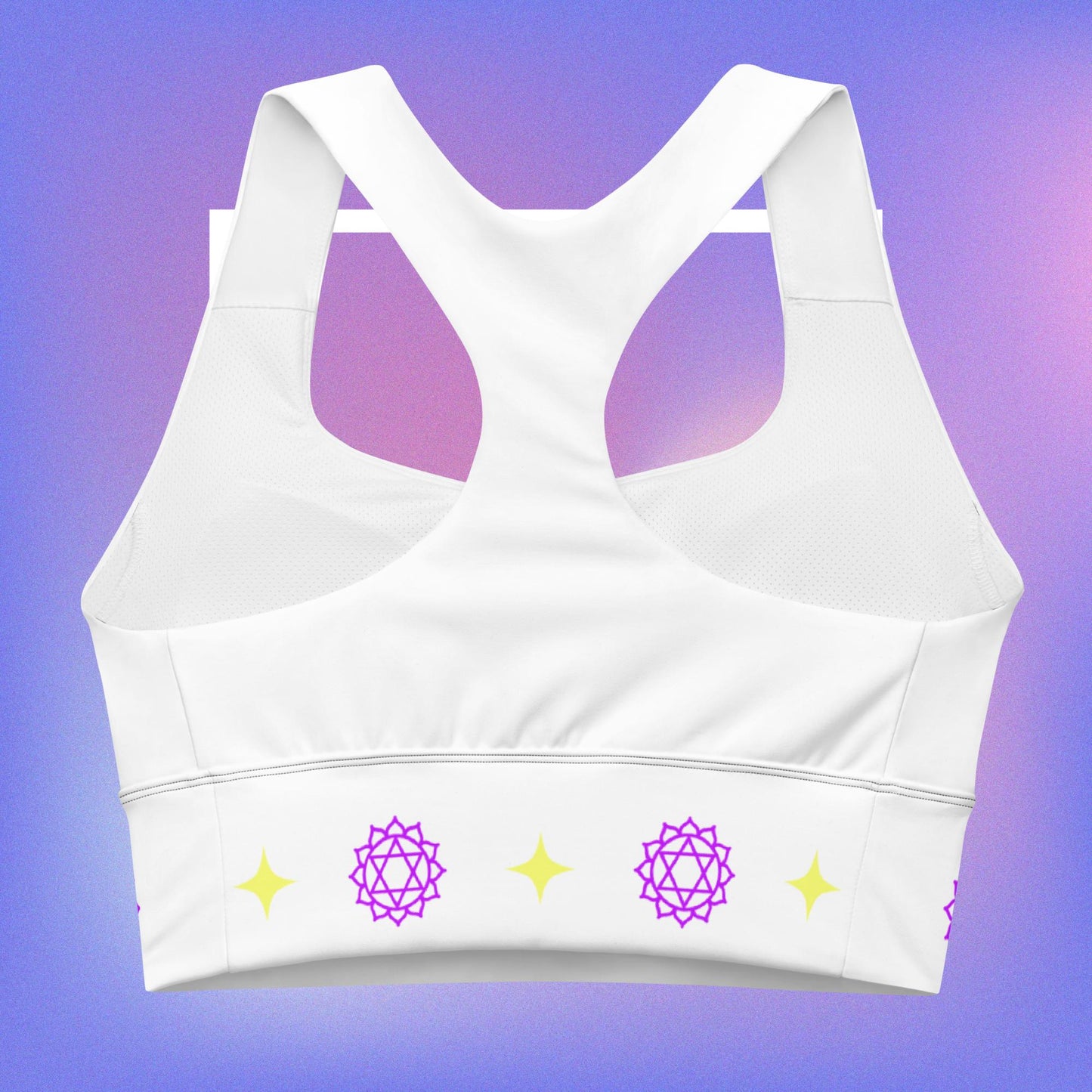 Violet Stellar Flower V-Sports Bra