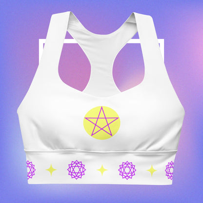 Violet Stellar Flower V-Sports Bra