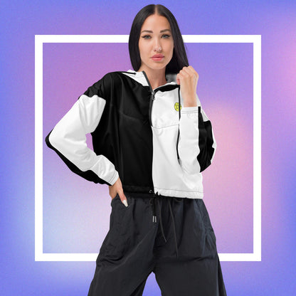 Cozmic Studioz - Star B&W Cropped Windbreaker