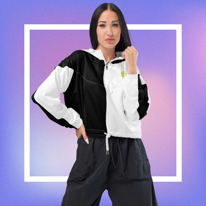 Cozmic Studioz - Star B&W Cropped Windbreaker