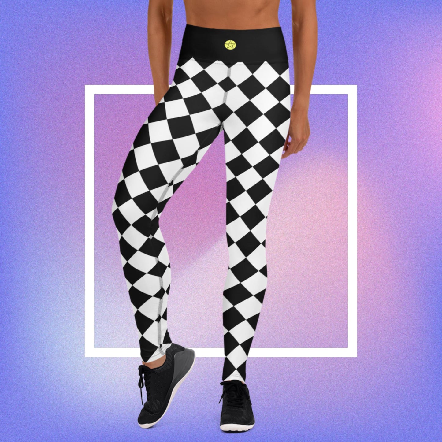 Cozmic Studioz - Star B&W Jester Leggings